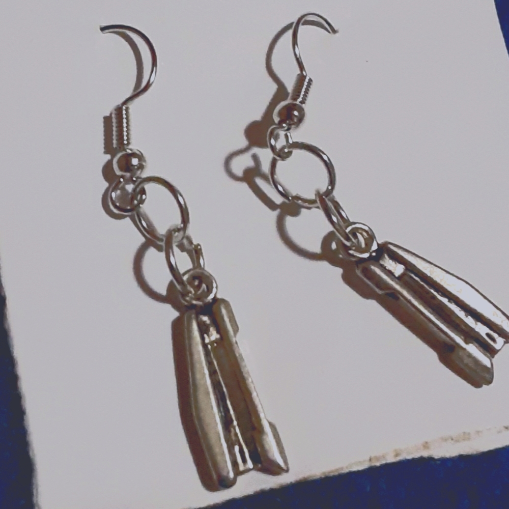 School supply/stappler hook earring